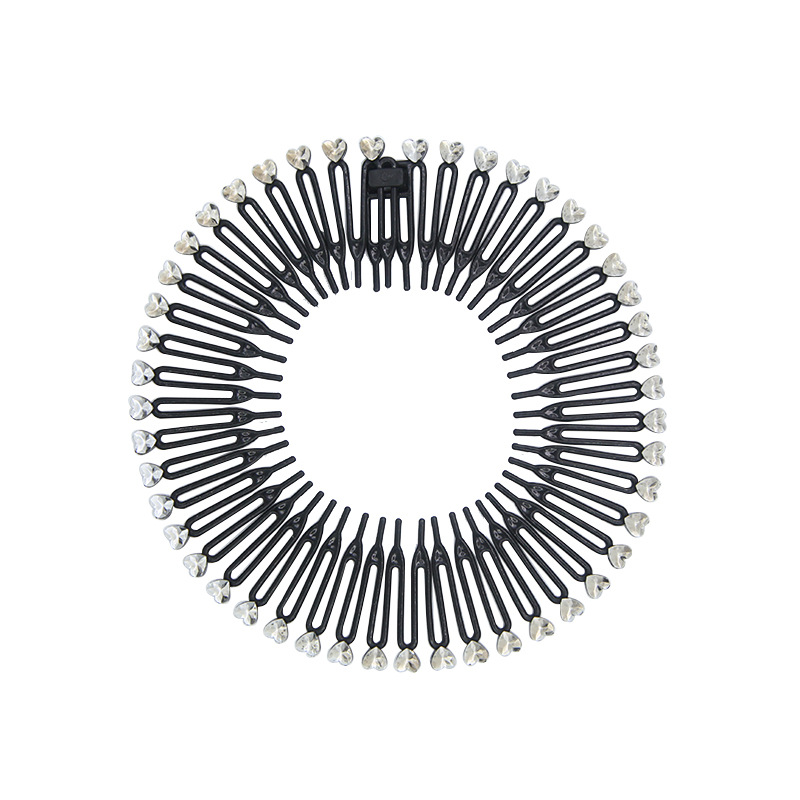 10 stuks kam hoofdband stretch haarkamband volledige ronde flexibele
