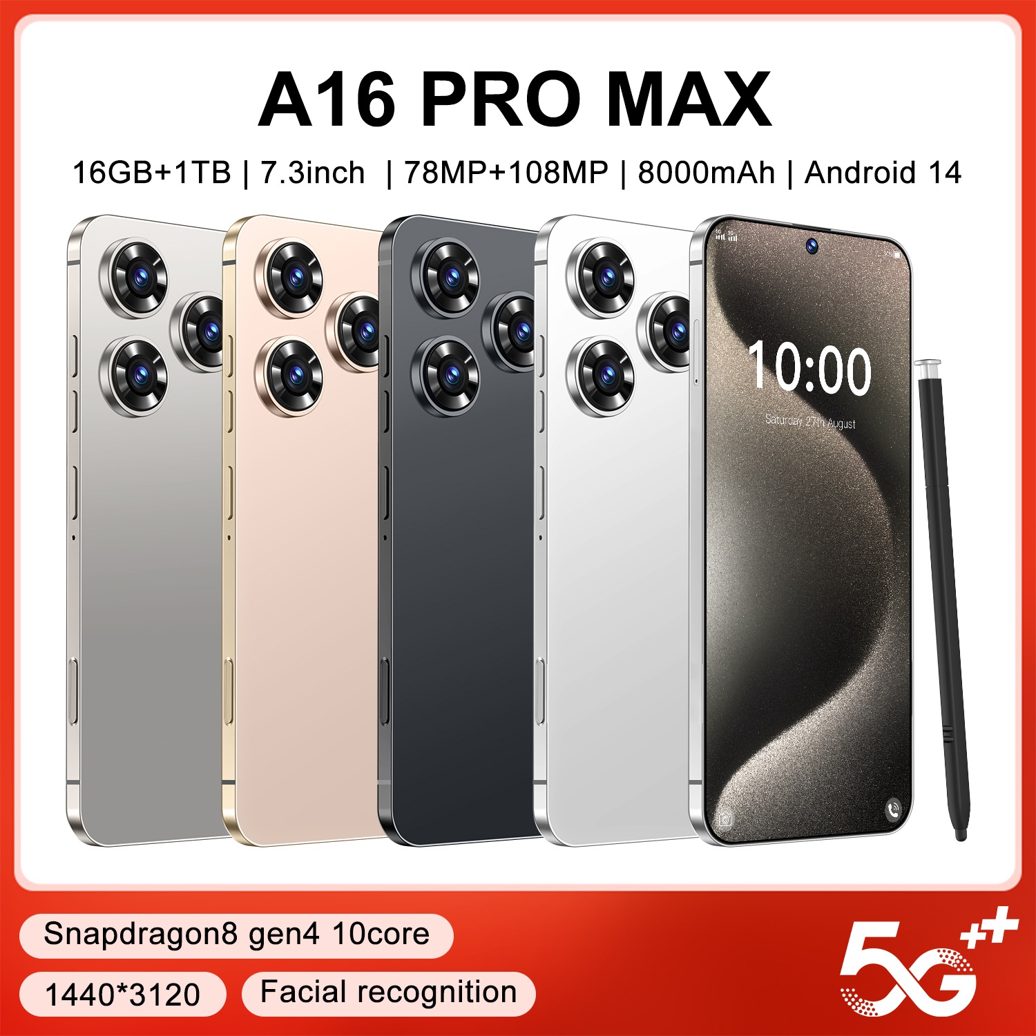 未使用 Androidスマートフォン GT30 Pro 8GB/256GB New Infinix GT 30 Pro 5G+ Factory Unlocked-8GB RAM 256GB ROM-White