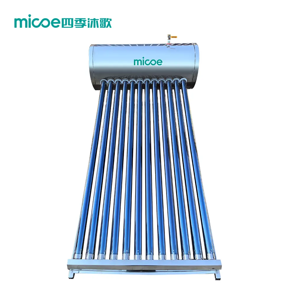 Micoe 제조업체 공급 100L 고효율 Calentador De Agua 태양열 비압 태양열 온수기 (진공관 포함)