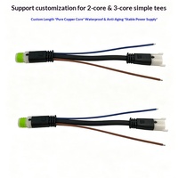 Connecteurs d'aviation mâle-femelle 2 et 3 broches (contacts en cuivre pur) pour câbles d'alimentation ; Connecteurs étanches pour bande LED extérieure