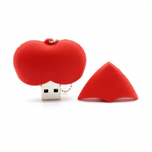 Wedding Gift Red Heart Usb Flash Drive 1gb 2gb 4gb 8gb 16gb 32gb 64gb 128gb Memory Usb Stick