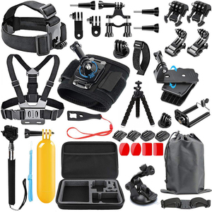 48-in-1 Kit accessori per GoPro Hero 109 8 7 6 5 4 3 3 + 2 nero DJI AKASO XIAOYi sport <span class=keywords><strong>Action</strong></span> <span class=keywords><strong>Camera</strong></span> 4K GoPro accessori set - Product Image 1