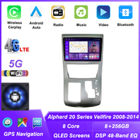 Autoradio Android 13 avec Car-play DSP pour Alphard 20 Series Vellfire 2008-2014 RHD Stéréo GPS Navigation Lecteur Multimédia