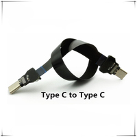Câble Usb Plat Flex Mince Plat FPC FPV USB 2.0 Câble d'extension de données Angle de 180 degrés Cordon de charge de données USB