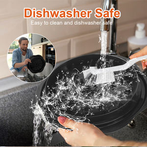 Desmenuzador de Carne de Pollo Redondo Raybin: Herramienta Giratoria con Base Antideslizante y Tapa Transparente, Tazón Manual para Desmenuzar Pollo - Product Image 2