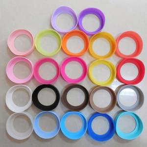 6.5cm-9cm Sous-verres en silicone Couvertures inférieures en caoutchouc Tapis de pare-chocs pour gobelet de 30oz 20oz - Product Image 1