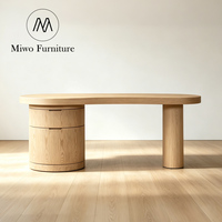 Bureau d'ordinateur en bois massif de style contemporain, secrétaire antique, table d'ordinateur pour patron, bureau d'étude pour enfants avec tiroirs