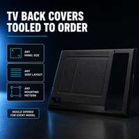 Coque arrière de téléviseur/moniteur en ABS/PS sur mesure, épaisse, ignifuge, fabrication OEM/ODM, usinage CNC 5 axes, toutes tailles de panneaux