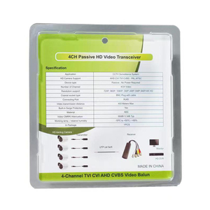 Barang Baru Aksesori CCTV Pemancar Pasangan Terpilin HD CCTV 4 Saluran Video <span class=keywords><strong>Balun</strong></span> AHD/CVI/TVI - Product Image 2
