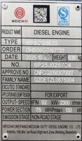 Motor Weichai Deutz WP6G125E23 para Cargadora, Motor Diésel de 6 Cilindros y 92kw para Cargadora Lingong LG933L, Precio de Fábrica