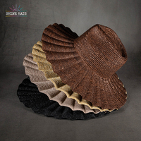 Shinehats temporada nuevo lujo Rancher Top ala ancha rígida sombrero de paja trigo hecho a mano venta al por mayor verano sol para mujeres viaje