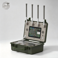 Détecteur de drone portable à bande complète, autonomie de 16h, alarme sonore et lumineuse à 360°, étui de transport, résistant à l'eau, précision 3M, modèle unique