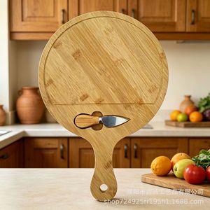 Tabla de cortar de bambú para cocina, rectangular, 28x38cm, multifuncional, para cortar frutas, pan, carne, queso - Product Image 3