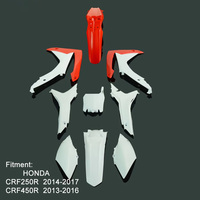 Pour HONDA CRF250R CRF450R Kit plastique de carénage complet avant et arrière garde-boue couvercle de réservoir de carburant pour moto ABS matériel