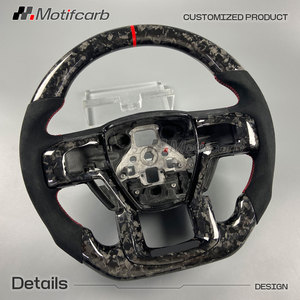 Volant en fibre de carbone forgé sur mesure pour Ford F150 F250 F350 Raptor XLT Shelby 2015-2023 avec palettes de changement de vitesse - Product Image 3