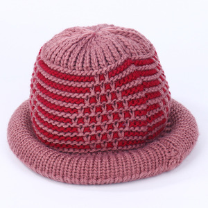 Winter Knitted <b>Hat</b> For Women <b>Warm</b> Fleece Lined Wool Blend <b>Hat</b> With Pom Pom Decor 56-58cm Head Circumference - Product Image 3