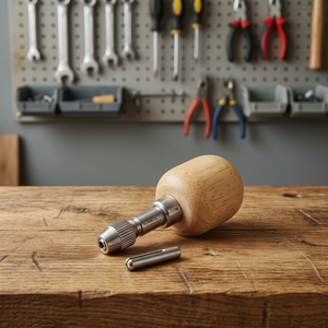 SUNTOOLS/STIPL Model 250 <b>Wood</b> Handle Rotary <b>Drill</b> for Jewelry Making with Metal Chuck and <b>Bit</b> Holder - Product Image 4
