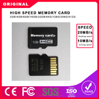 Original 1GB TF SD Tarjeta de memoria Micro tarjeta Tf para GPS Teléfono Material plástico Cámara Compatible