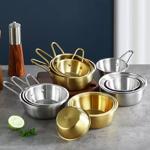 Bol à Riz Coréen en Acier Inoxydable 304 avec Poignée Gris Ustensiles de Cuisine pour Restaurant et Camping - Product Image 5