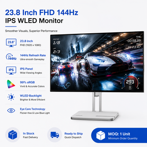 จอคอมพิวเตอร์ขนาด 23.8 นิ้ว รุ่นใหม่ ความละเอียด FHD 144Hz IPS WLED  99% SRGB ป้องกันแสงสะท้อน  สำหรับเล่นเกม พร้อมลำโพงในตัว รับประกัน 1 ปี - Product Image 1