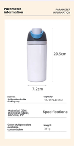 TY RTS in magazzino 16oz 19oz 24oz 32oz in acciaio inox portatile sublimazione in bianco tazze <span class=keywords><strong>termiche</strong></span> Sport bottiglia d'acqua con manico - Product Image 6