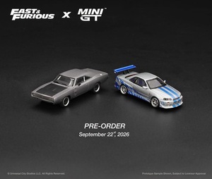 รถโมเดล MINIGT 1:64 Skyline GT-R C-West <span class=keywords><strong>Fast</strong></span> <span class=keywords><strong>2</strong></span> <span class=keywords><strong>Furious</strong></span>" Brian O'Conner ผลิตจากโลหะผสม สำหรับนักสะสม ไม่มีประตูที่เปิดได้ - Product Image 4
