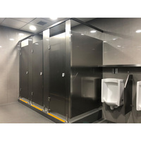 Panneau de cloison de salle de bain résistant à l'humidité, séparateur de cabine de toilette pour hôpital, bureau, hôtel, salle de sport, centre commercial, spa, salle de douche