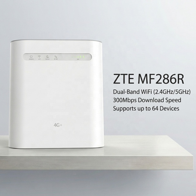 Unlocked ZTE MF286R 4G Cat6 CPE Router Dual Band 2.4GHz 5GHz WiFi5 450Mbps,Support up to 64 Devices,with SMA Female Connectors