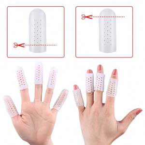 Grand orteil protecteur respirant Gel Toe Cap Silicone Toe Cover manches avec trous offre un soulagement des ongles manquants ou incarnés - Product Image 4
