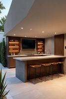 VERMONHOUZZ Ensemble de cuisine extérieure entièrement étanche en gros, structure à assemblage rapide, style luxe léger