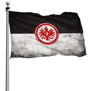 Drapeau double face personnalisé 3X5FT Ein-tracht Francfort pour les décorations de festival en plein air et de fête de bienvenue prêt pour le concours - Product Image 1