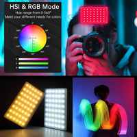 Lumière vidéo RGB pour caméra, panneau bi-LED pour la photographie et les conférences de gaming, éclairage photo essentiel