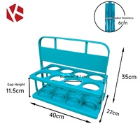 Porte-bouteilles d'eau pour sports d'équipe, 8 emplacements, support portable pour équipement d'entraînement de football, basketball et fournitures d'entraîneur