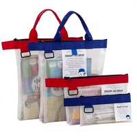 Porte-documents transparent pour collégiens, sac de papeterie grande capacité, pochette zippée épaissie portable pour feuilles de test