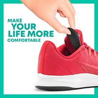 Semelles intérieures souples noires pour hommes et femmes en feutre auto-adhésif pour chaussures et languettes