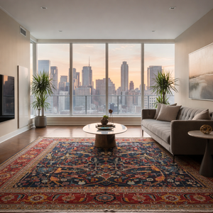 Alfombra Persa Anudada a Mano Estilo Bidjar de Lana con Tejido Denso y Diseño Tradicional - Product Image 2