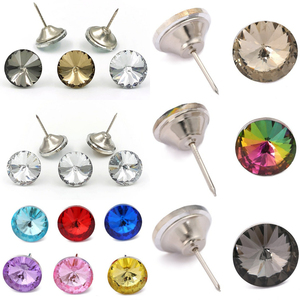 Boutons en <span class=keywords><strong>strass</strong></span> <span class=keywords><strong>de</strong></span> verre à paillettes en gros, boutons en cristal à coudre, installation sans outil, clous décoratifs à tête en cristal <span class=keywords><strong>de</strong></span> type épingle - Product Image 1