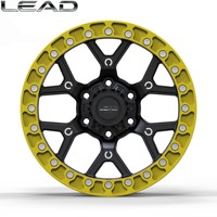 Rines de Aleación Forjados Todoterreno LEAD Personalizados OEM de 17-24 Pulgadas con Beadlock de Aluminio 6061-T6, Nuevos con 5 Años de Garantía para 4x4, SUV y Jeep