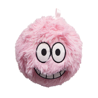 Ballon rebondissant gonflable en PVC pelucheux, léger, avec visage de dessin animé, doux et duveteux, jouet anti-stress à presser, ballon pare-chocs pour enfants