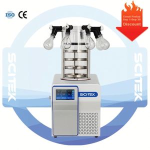 SCITEK Multi-manifold Industrial Lab Benchtop <b>Vacuum</b> <b>Pump</b> Freeze Drying Machine - Product Image 1