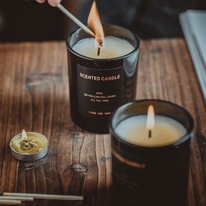 Wholesale 10 Oz Wood, Scent Glass Scented Candle Private Label Custom Aroma Organic Soy Wax Candle Scented/ - Product Image 3