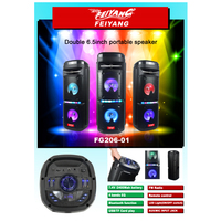 Altavoz de Audio Mini para Pared, USB, con Bluetooth, Doble Woofer de 6.5 Pulgadas, LED, Activo, para Laptop, Bicicleta, DJ, PA, PC, Habitación