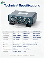 Amplificateur de signal DMX 8 canaux YINUO, étanche IP65, contrôle d'éclairage de scène extérieur, répartiteur-booster DMX512