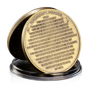 Moneda de Bronce de Recuerdo de Bombero de los Estados Unidos, Regalo Coleccionable con la Oración del Bombero, Moneda con la Frase '<span class=keywords><strong>Dame</strong></span> Fuerza para Salvar una <span class=keywords><strong>Vida</strong></span>' - Product Image 2