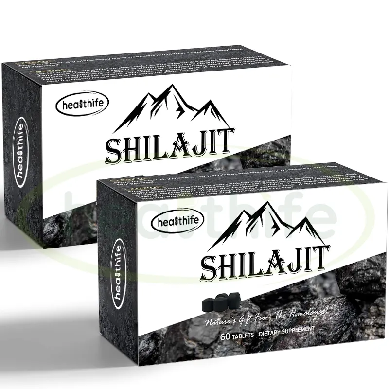 Healthife OEM comprimés de résine de Shilajit de l'Himalaya pur, comprimés de Shilajit