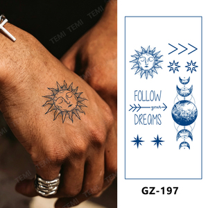 Tatuaje Temporal Personalizable <span class=keywords><strong>de</strong></span> Jugo Herbal, Semipermanente, Seguro, No Tóxico, Resistente al Agua, Duración <span class=keywords><strong>de</strong></span> 1-2 Semanas, Diseño Floral <span class=keywords><strong>para</strong></span> la Espalda - Product Image 2