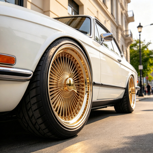 Rueda de Aleación de Aluminio Auron 5.5x17, Diseño de Malla Negra Brillante, Fundida en una Sola Pieza, para Modificación de Automóviles de Pasajeros, Ruedas Doradas Forjadas - Product Image 2