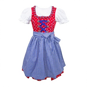 Deluxe Dirndl Oktoberfest For Woman <b>Costume</b> Alps Wench Traditional Festival Waitress Cosplay Carnival <b>Fancy</b> <b>Dress</b> - Product Image 1