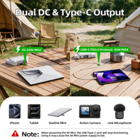 Batería Portátil Starlink Mini de 27500mAh 99Wh, Banco de Energía de Alta Capacidad con Alimentación CC, IP65, Fuente de Alimentación para Exteriores, para Viajes en Autocaravana y Camping