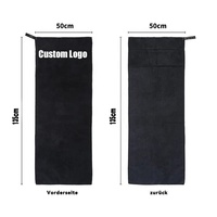 Vente directe d'usine, serviette de sport à capuche pratique et portable avec fermeture éclair discrète et poche, séchage rapide